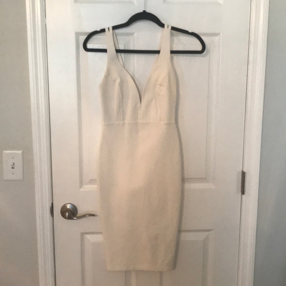 Lulu's Cream Midi Dress